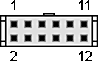 12 pin IDC female connector drawing
